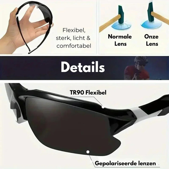 Lightweight & comfortable unisex polarized sport sunglasses, perfect for any active outdoor pursuit or sport.