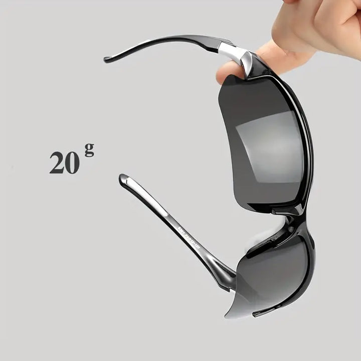 Modern unisex polarized sport sunglasses for active performance, featuring UV protection & comfortable fit.