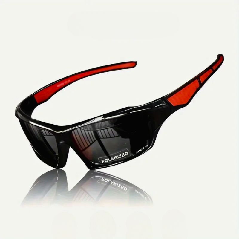 Durable polarized sports sunglasses with UV400 protection, anti-glare lenses, perfect for outdoor eyewear.