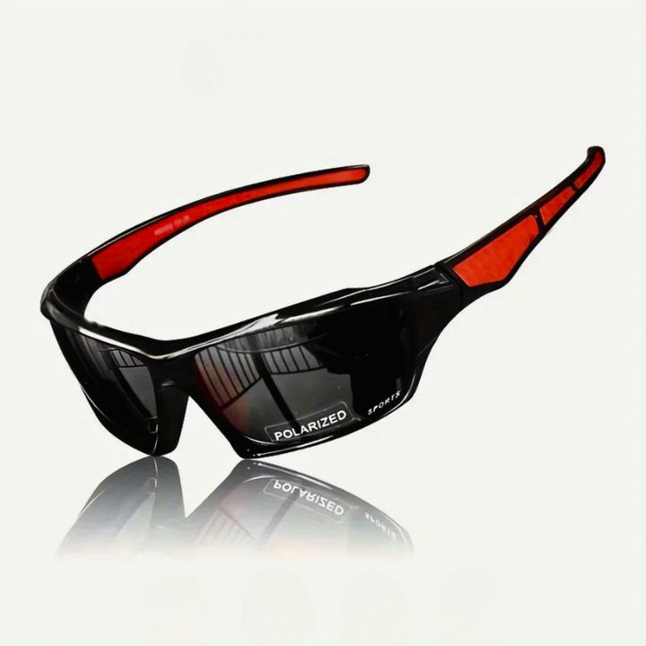 Durable polarized sports sunglasses with UV400 protection, anti-glare lenses, perfect for outdoor eyewear.