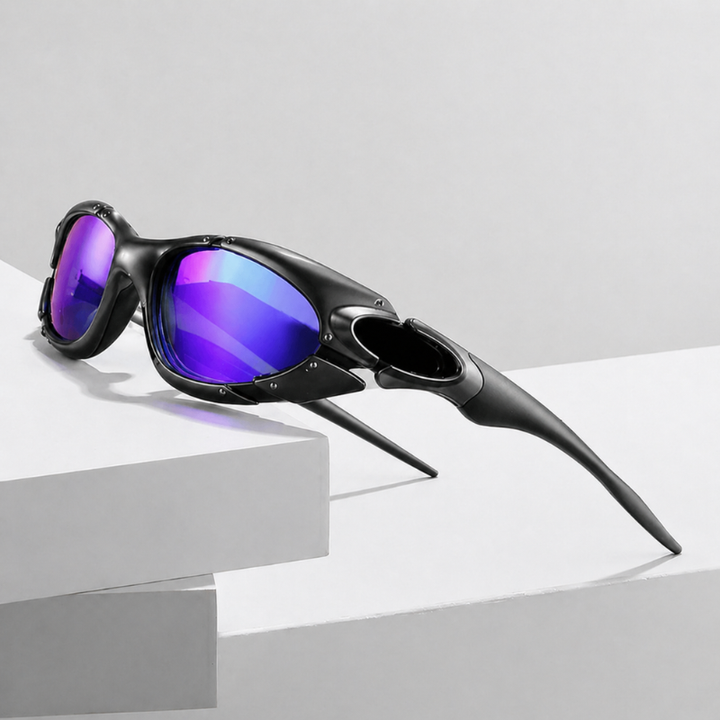 Polarized sports sunglasses, unisex design for outdoor activewear. Offers glare reduction & essential UV protection.