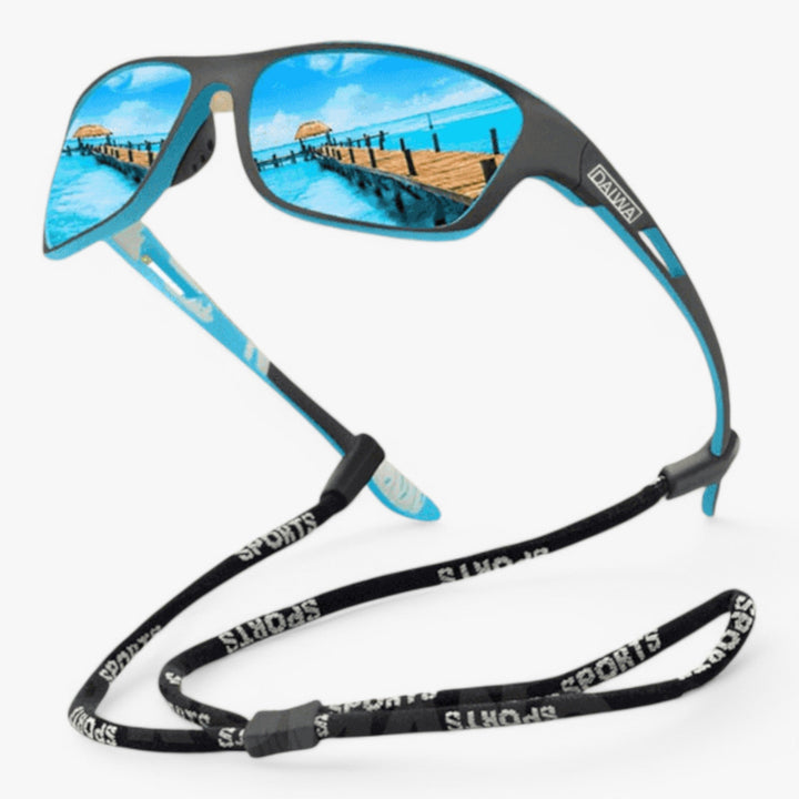 Athletic polarized sunglasses with UV protection for running & hiking, featuring glare reduction & scratch-resistant design.