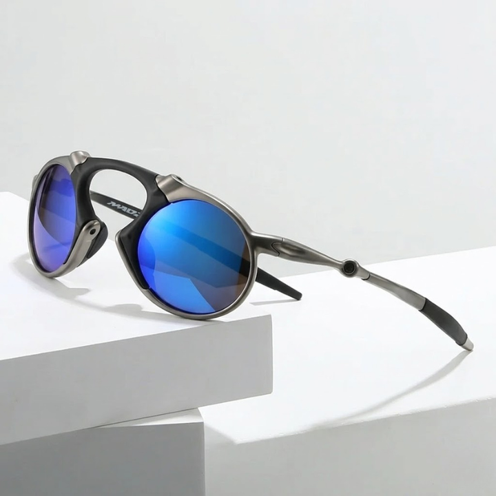 Clear vision with unisex polarized sports sunglasses, offering UV protection outdoors.