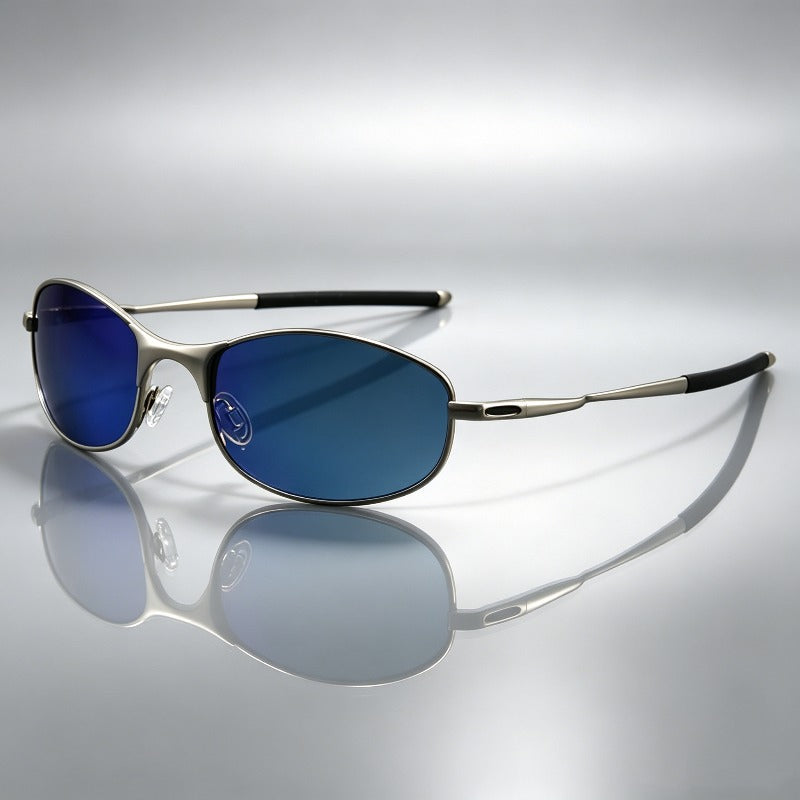 Lightweight unisex polarized sports sunglasses for active outdoor enthusiasts; ideal for glare reduction.