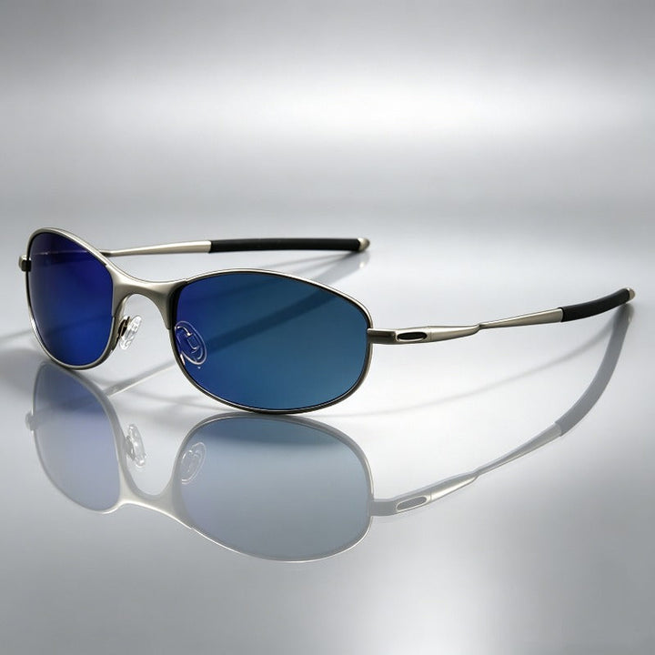 Lightweight unisex polarized sports sunglasses for active outdoor enthusiasts; ideal for glare reduction.