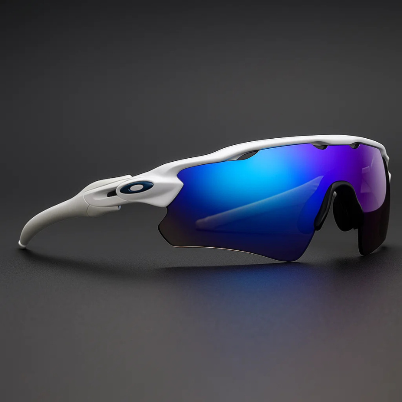 Polarized sports sunglasses for cycling & active outdoor use. Provides UV protection & anti-glare, unisex design.