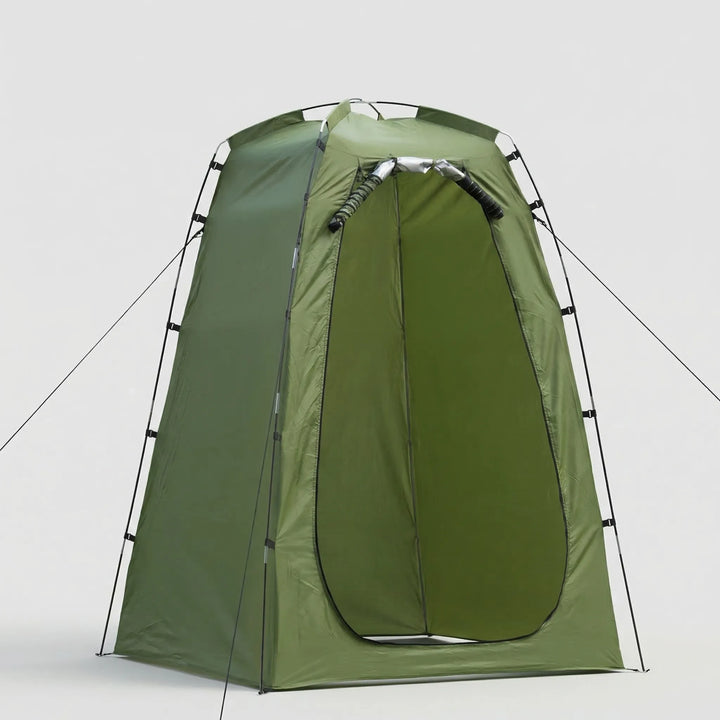 Portable privacy shelter tent perfect for beach, camping, and outdoor events. Pop-up design.