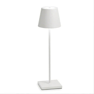 Versatile dimmable LED table lamp, rechargeable and waterproof for patio or indoor use