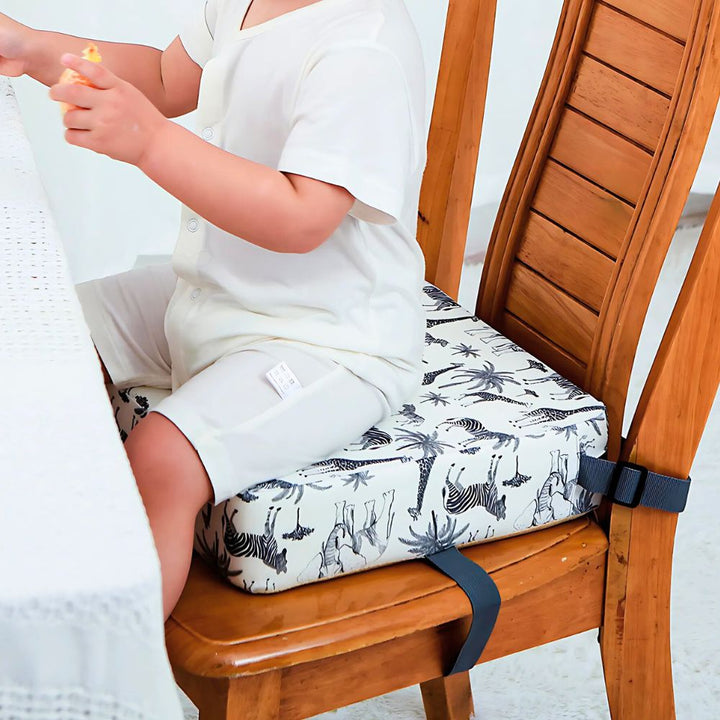 Unisex portable dining chair booster seat for easy travel & mealtime solution.