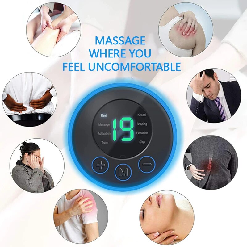 Handheld electric neck massager, ideal for unisex personal care and muscle relaxation.
