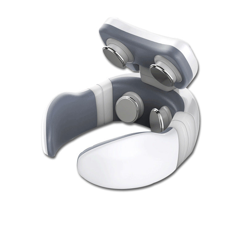 Unisex portable electric neck massager with TENS technology for pain relief & relaxation.