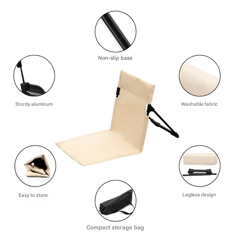 Unisex folding outdoor chair, quickly sets up for comfortable camping & travel. Essential portable seating for adventurers.