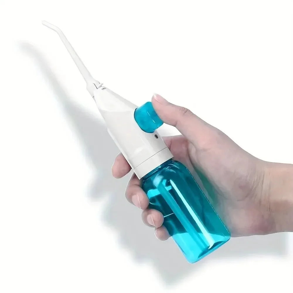 Ergonomic handheld water flosser delivering powerful jets for superior teeth cleaning.