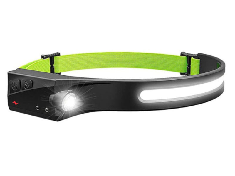 Waterproof LED headlamp, ideal camping gear & hiking equipment for all your outdoor adventures.