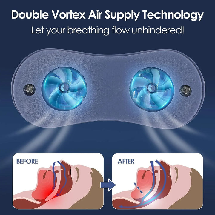 Unisex portable micro CPAP for sleep apnea. An innovative anti-snoring travel solution for restorative sleep.