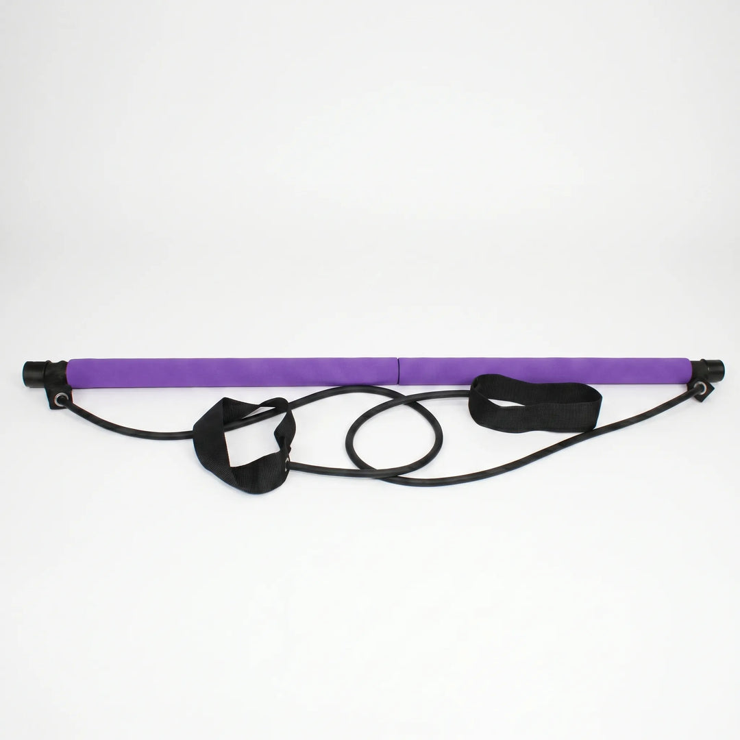 Unisex Pilates bar for home fitness workouts. Ideal portable resistance band equipment for full body exercise.