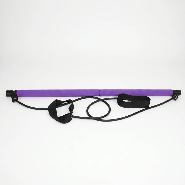 Unisex Pilates bar for home fitness workouts. Ideal portable resistance band equipment for full body exercise.