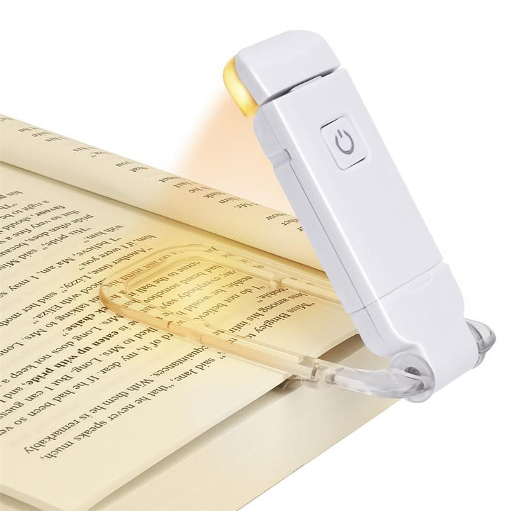 Unisex portable reading lamp, eye protection LED, USB rechargeable book light, flexible arm for travel