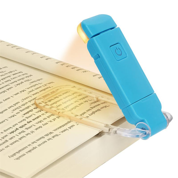 Flexible portable reading lamp with eye protection LED, ideal for books, travel, and nighttime use