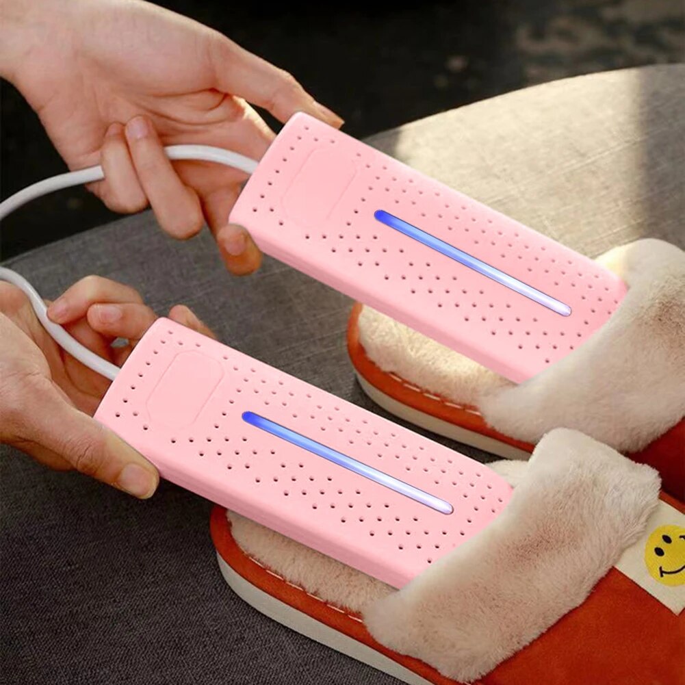 Unisex portable UV shoe dryer & sterilizer for fresh, odor-free footwear.