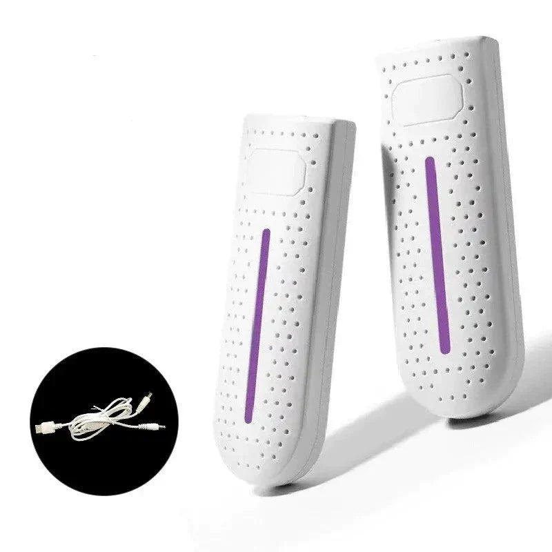 Portable shoe deodorizer with UV sterilization, banishing smells from all types of footwear.