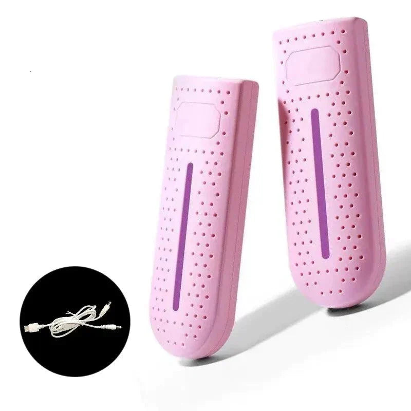 Keep footwear fresh, dry & sterile with this portable UV shoe dryer & deodorizer for home or travel.