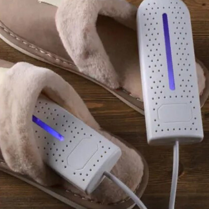 Fresh footwear with this portable UV shoe dryer & sterilizer, preventing odor & moisture buildup.