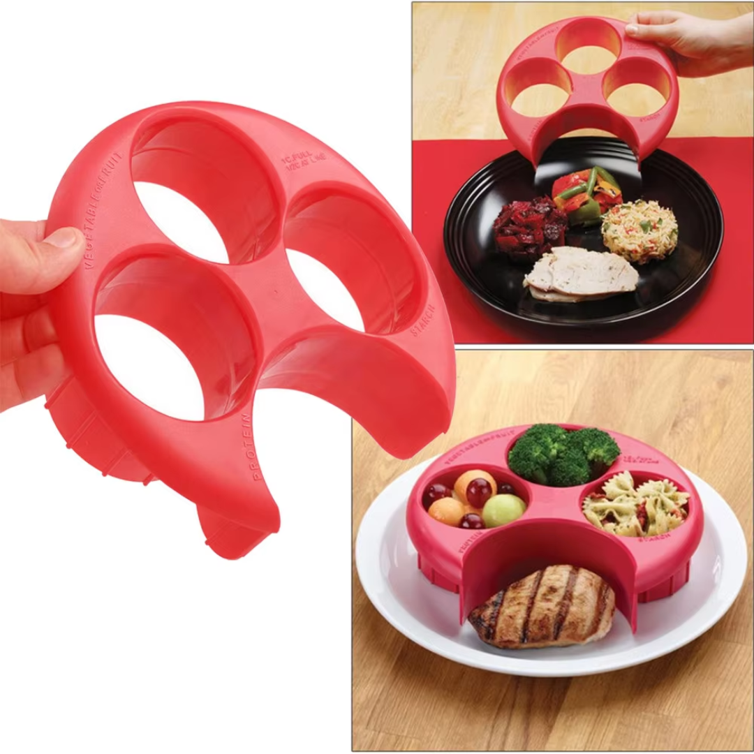 Complete portion control plate & food container set for easy meal prep, diet planning & healthy nutrition.