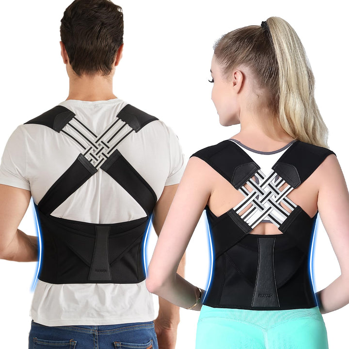Unisex posture corrector, adjustable for back pain relief & comfortable spinal support and alignment.