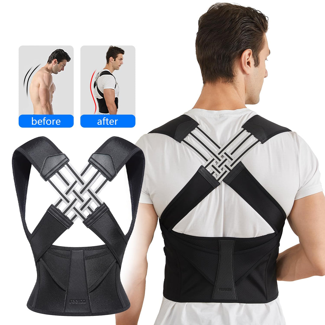 Comfortable ergonomic posture corrector for daily wear, enhancing spinal support & reducing back pain.