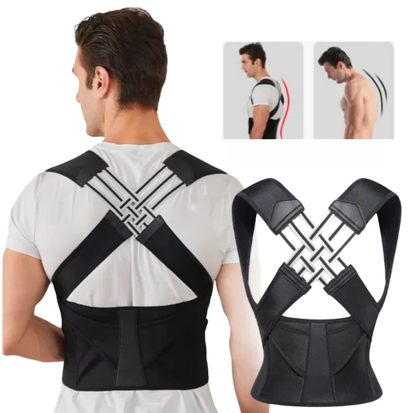 Ergonomic posture corrector for effective neck, shoulder, and upper back pain relief.