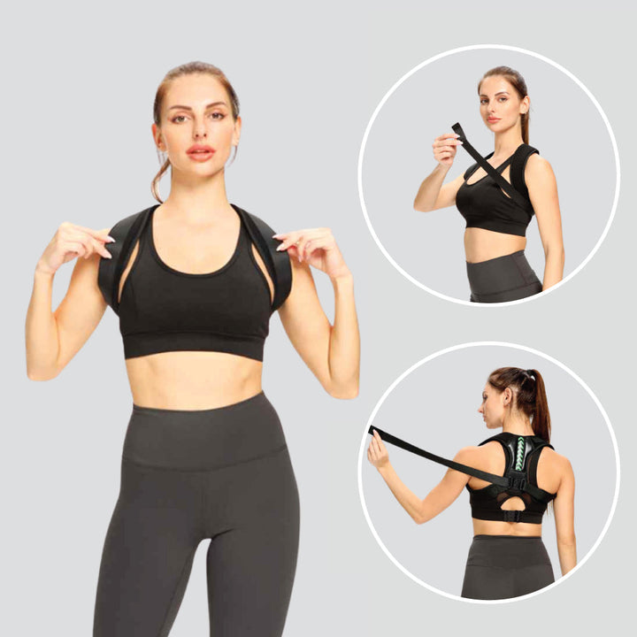 Ergonomic StraightAlign posture corrector, unisex design for comfortable daily wear & confident posture.