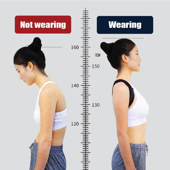 Comfortable unisex posture support brace, ideal for daily wear to improve posture, align spine & reduce back pain.