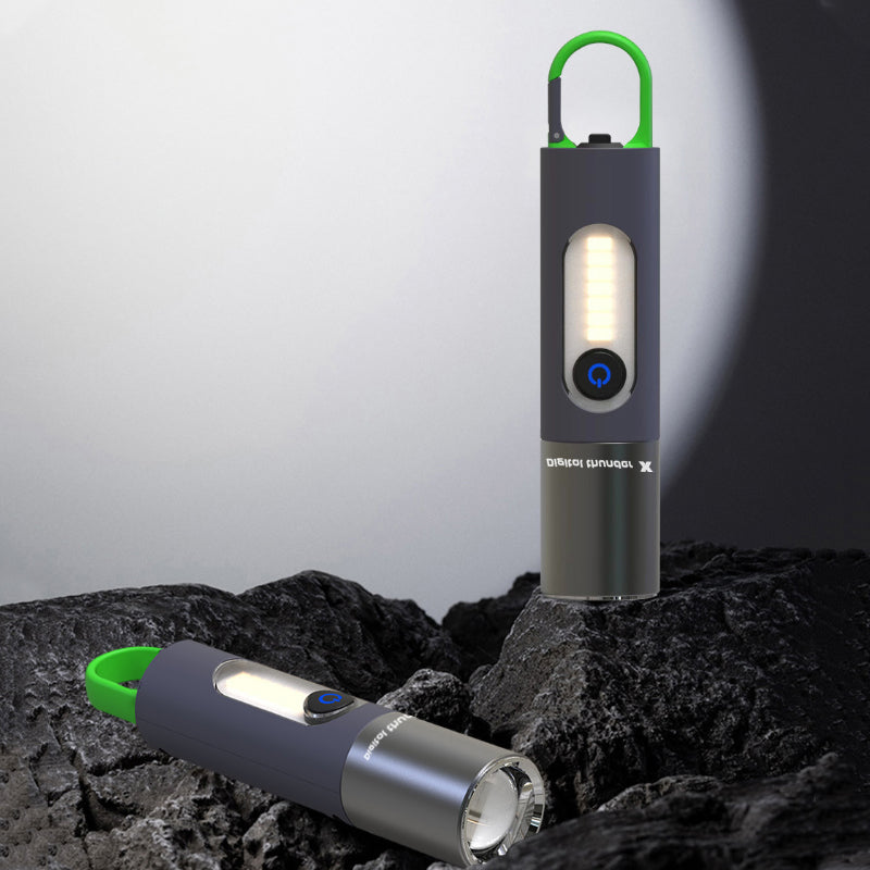 Unisex powerful LED zoomable flashlight for outdoor, camping, and emergency use.