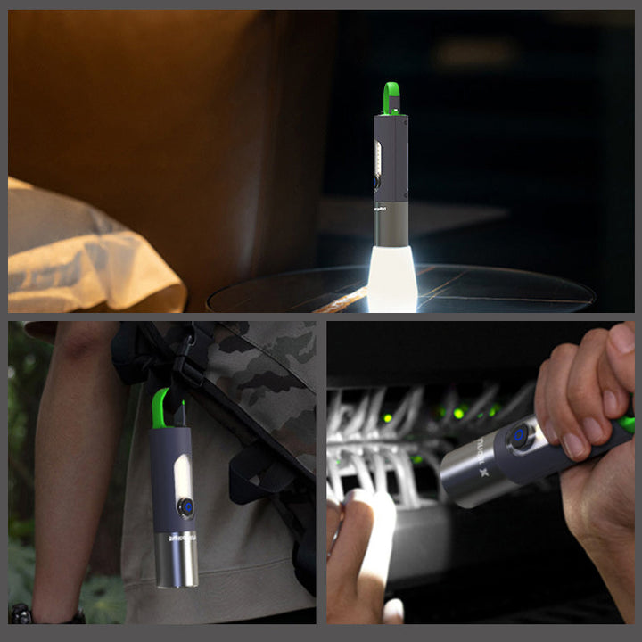 Portable & durable LED zoomable flashlight, perfect for camping, hiking, & outdoor adventures.
