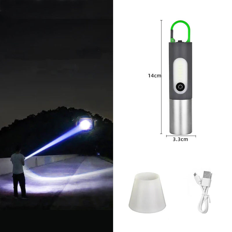 High-performance LED flashlight for tactical, outdoor, and emergency lighting needs.