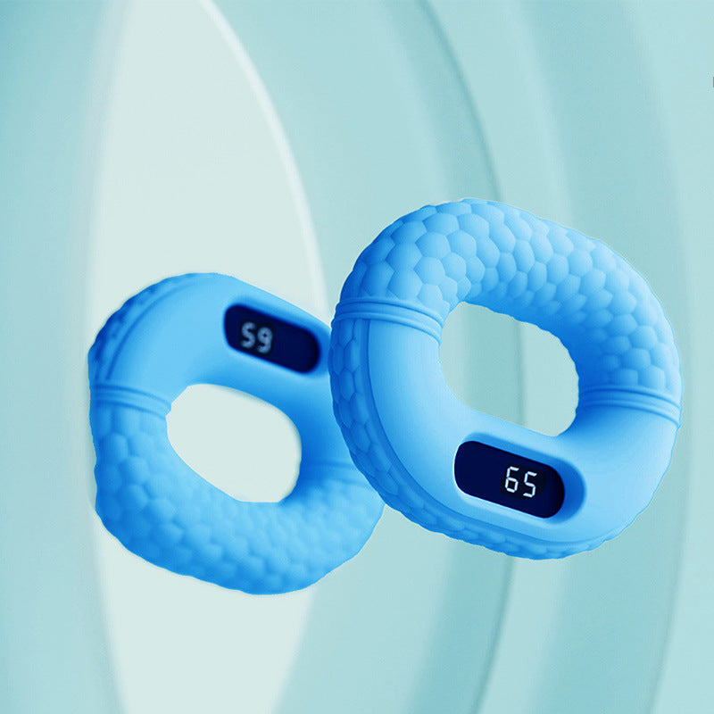 Wireless PowerGrip hand strength exercise tool with Bluetooth connectivity, compact & effective.