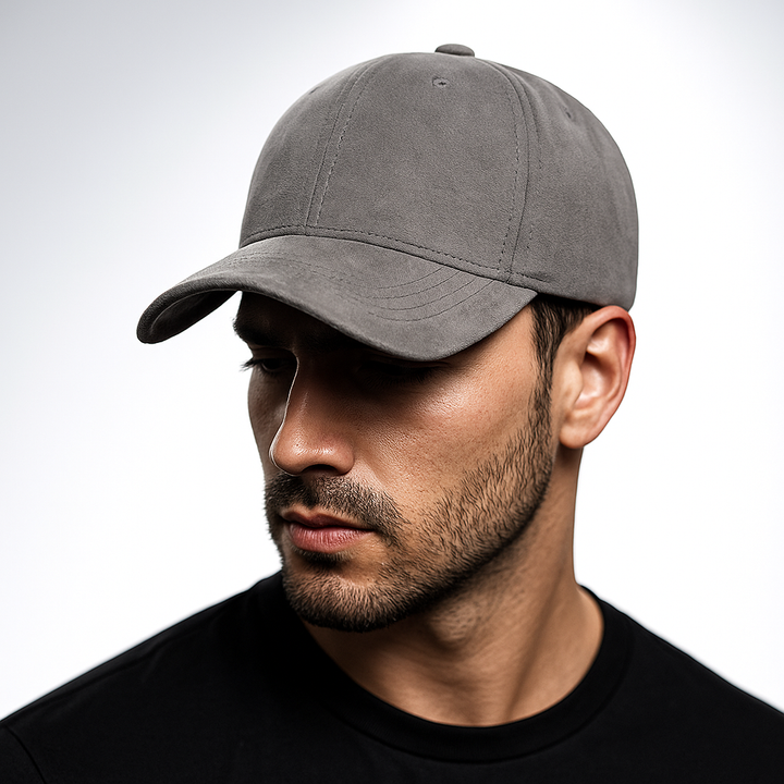 Unisex premium baseball cap in sleek black, perfect for everyday casual style and comfort.