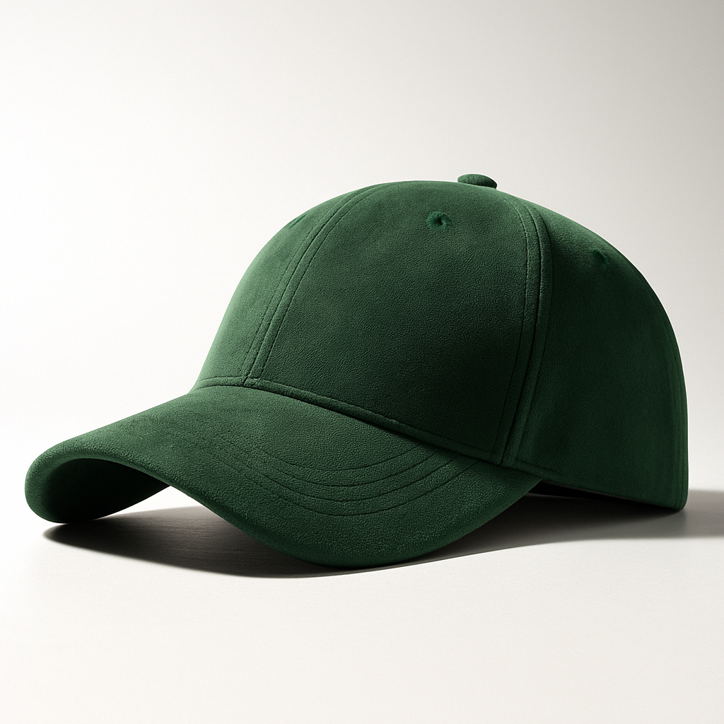 Premium everyday baseball cap in a rich forest green, adjustable and comfortable.