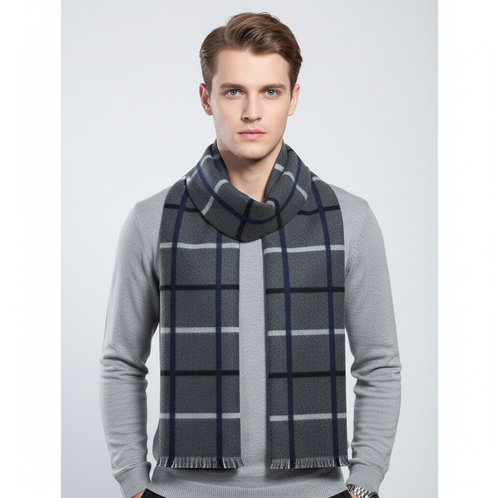 Premium quality brown cashmere-feel winter scarf, soft and warm for ultimate comfort and fashion.