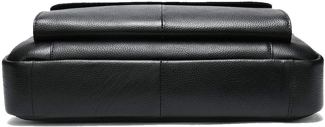 Unisex 15-inch leather laptop briefcase, a versatile cowhide bag for business and daily use.