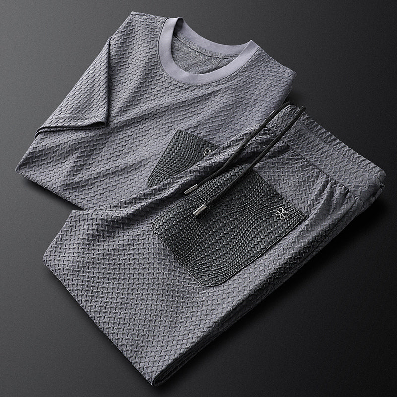 Versatile unisex jacquard matching set, designed for comfort wear & everyday fashion.