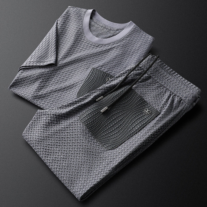 Versatile unisex jacquard matching set, designed for comfort wear & everyday fashion.