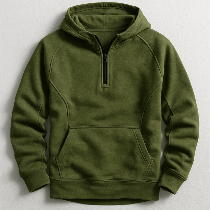 Close-up of soft, premium fabric on a unisex pullover hoodie, offering ultimate comfort & casual style.