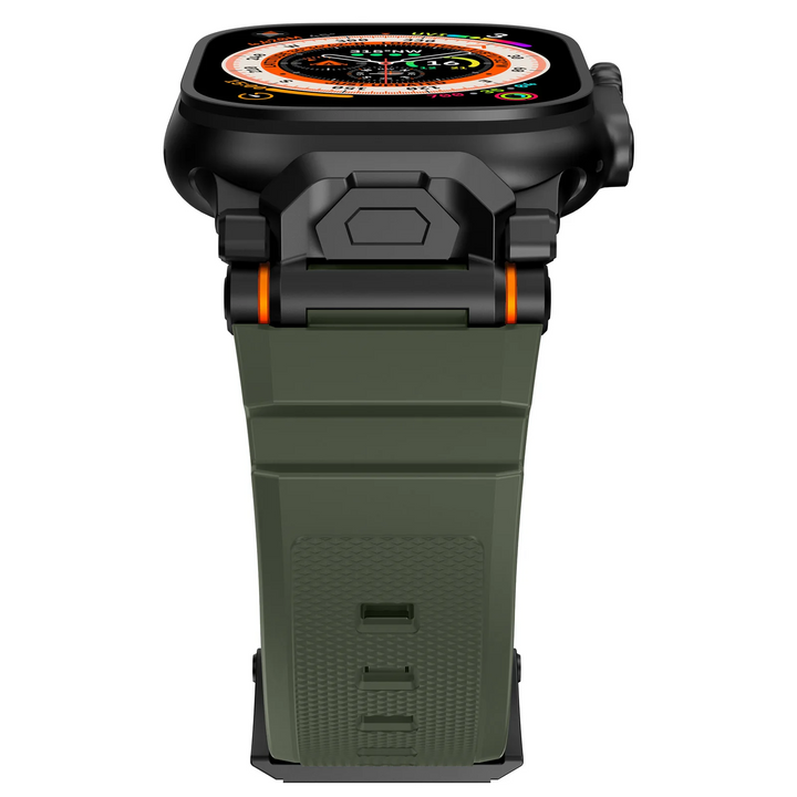 Durable watch accessory: silicone smartwatch band, unisex design.