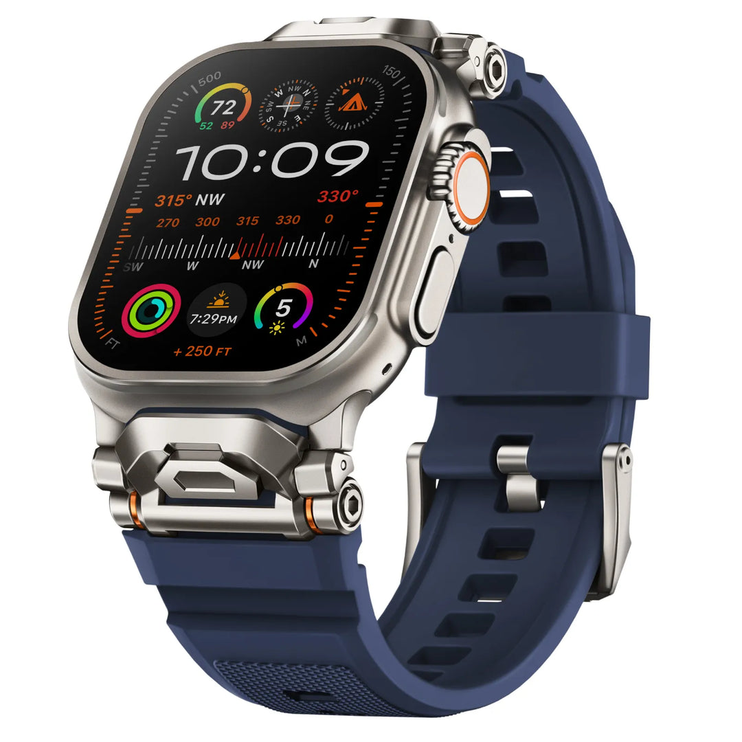 Durable quick-release silicone watch band, versatile accessory.
