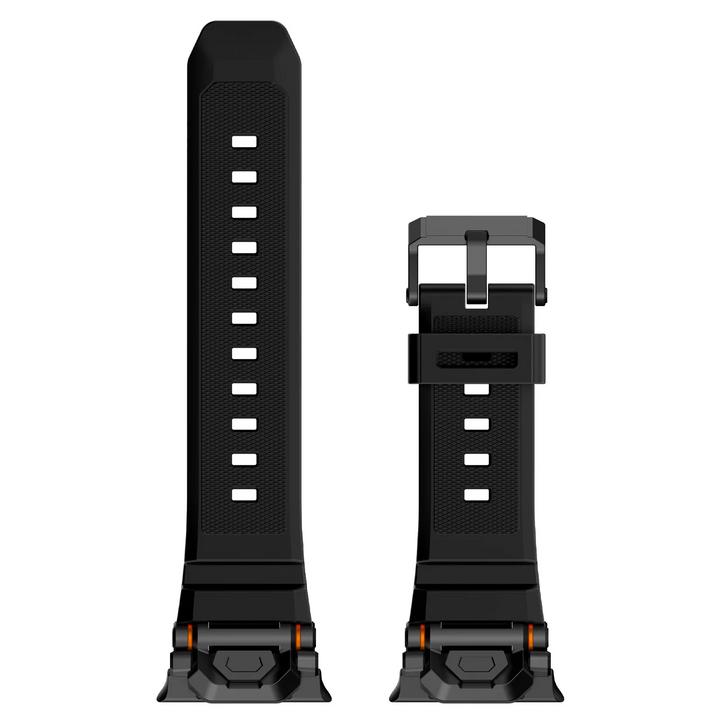 Versatile silicone replacement strap, durable for daily wear, quick-release.