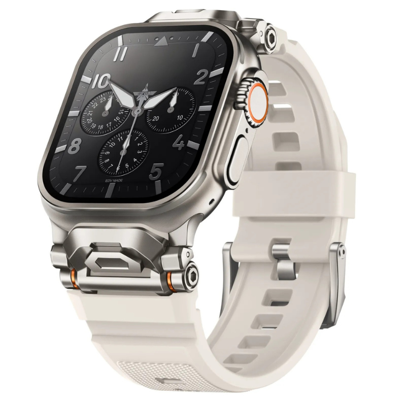 Flexible unisex silicone band, a comfortable watch accessory.