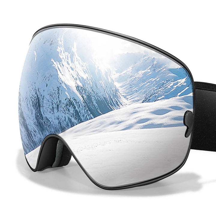 Durable unisex snowboard goggles with anti-fog, UV400 protection & night vision for snow gear.