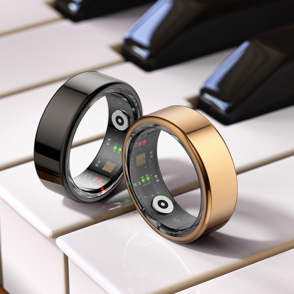 Premium smart ring for sleep tracking, stress management & daily activity monitoring.